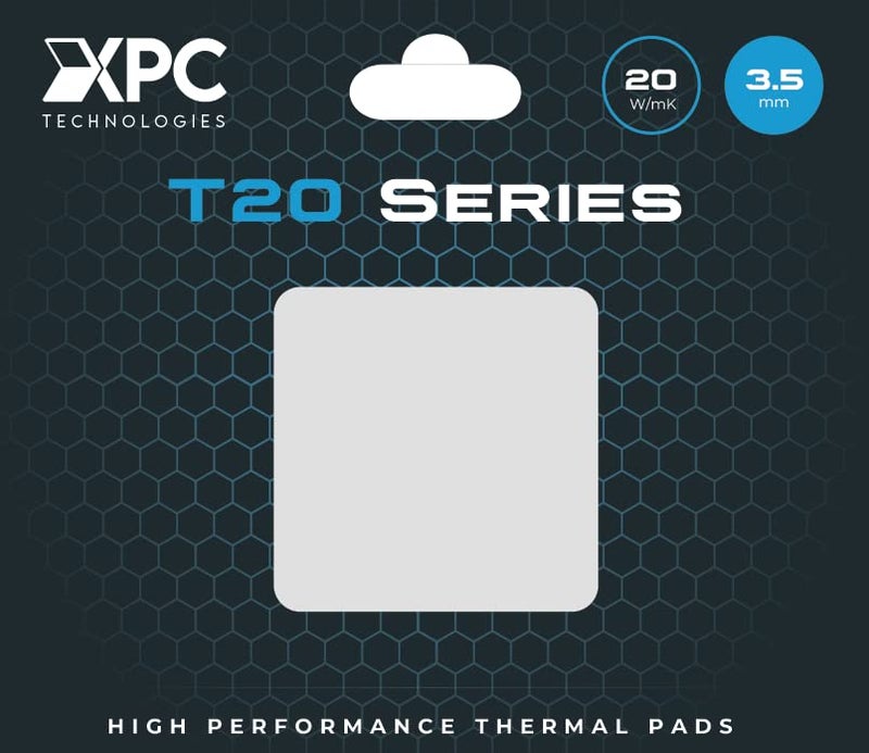 XPC Technologies XPC High Performance 20W/mK Thermal Pad T20 Series, 100 x 100mm, White, 0.5mm to 3.5mm Thickness, Non-Conductive for GPU, Electronics, Computer Parts (3.50mm) - Image 1